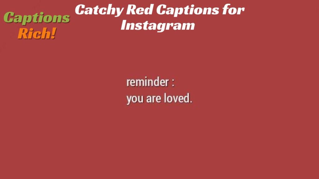 Catchy Red Captions for Instagram 