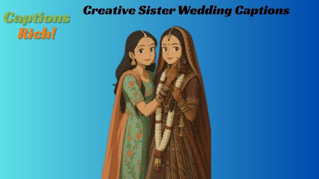 Creative Sister Wedding Captions