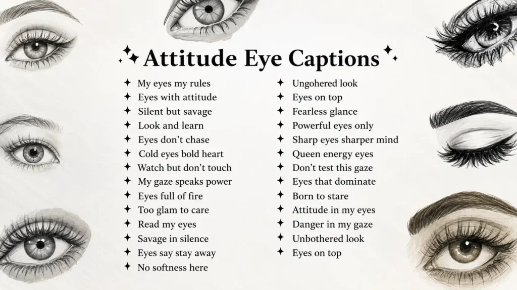 Unique Eyes Captions for Instagram 