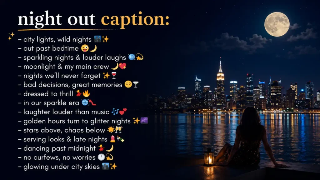 Unique Night Captions for Instagram