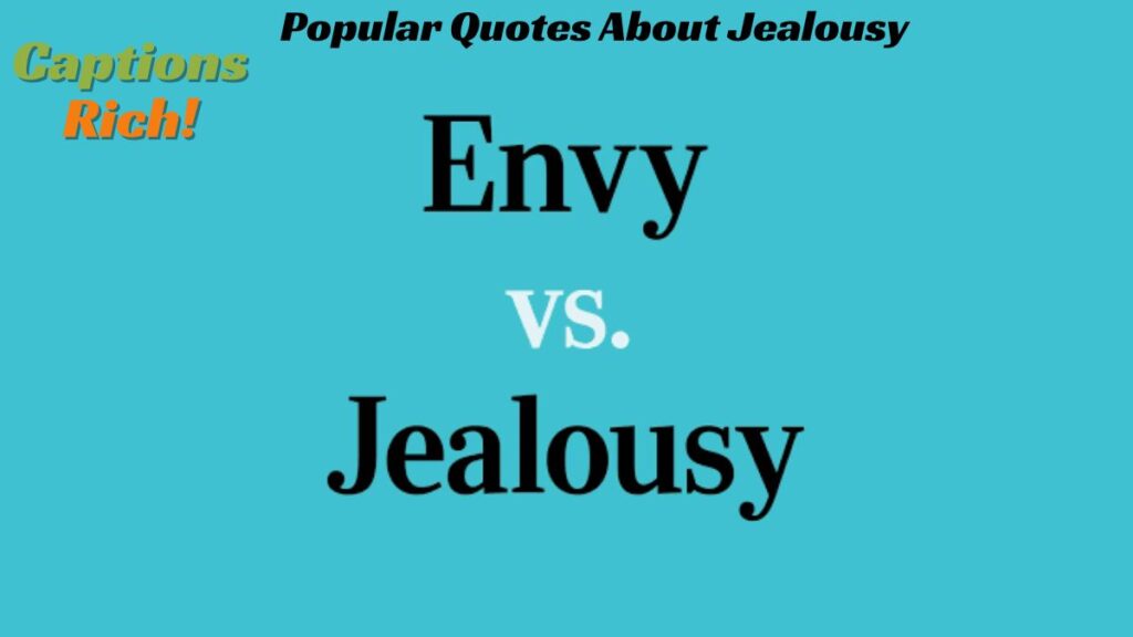 Popular Quotes About Jealousy